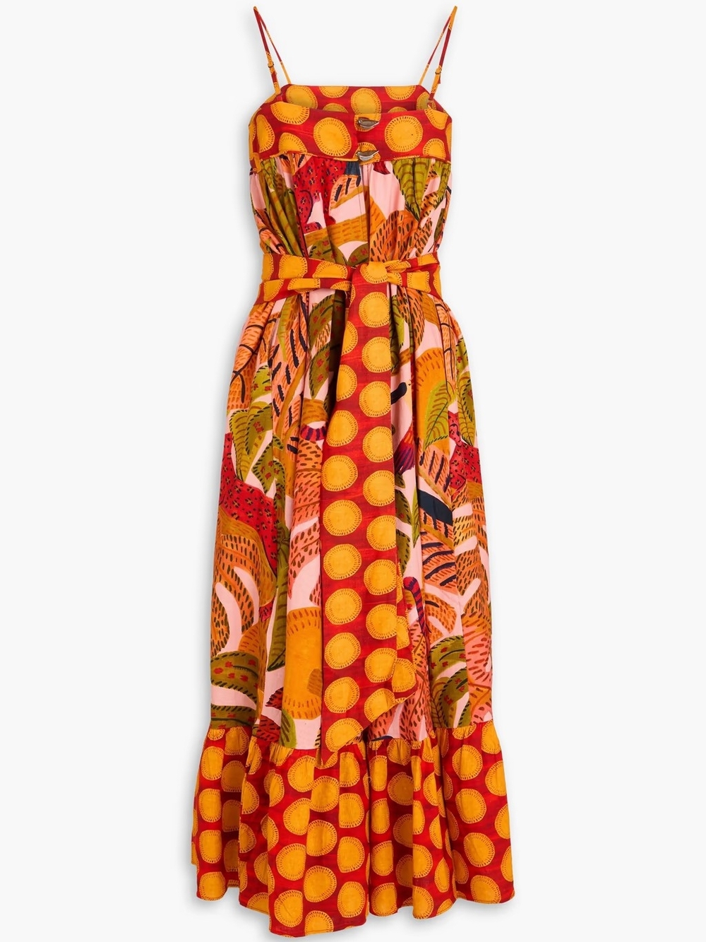 FARM RIO summer dream LINEN BLEND maxi DRESS - Picture 2 of 6